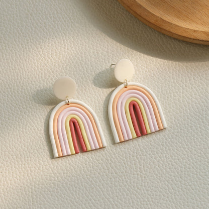 Boucles d'oreilles pendantes en acier inoxydable et acrylique