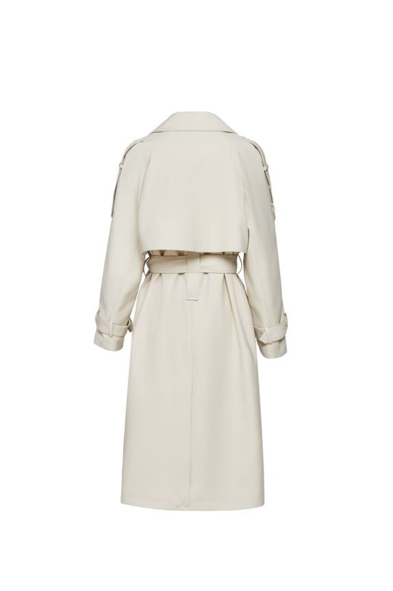 Element Kate Trench Coat Femme Long Printemps Automne Rétro Britannique Col À Lacets Manteau Ample