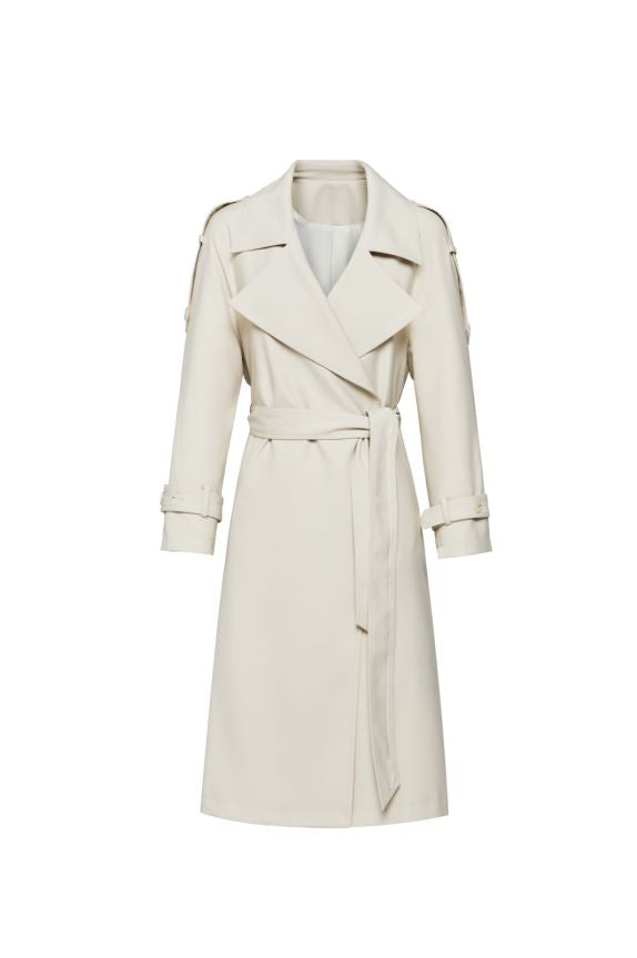 Element Kate Trench Coat Femme Long Printemps Automne Rétro Britannique Col À Lacets Manteau Ample