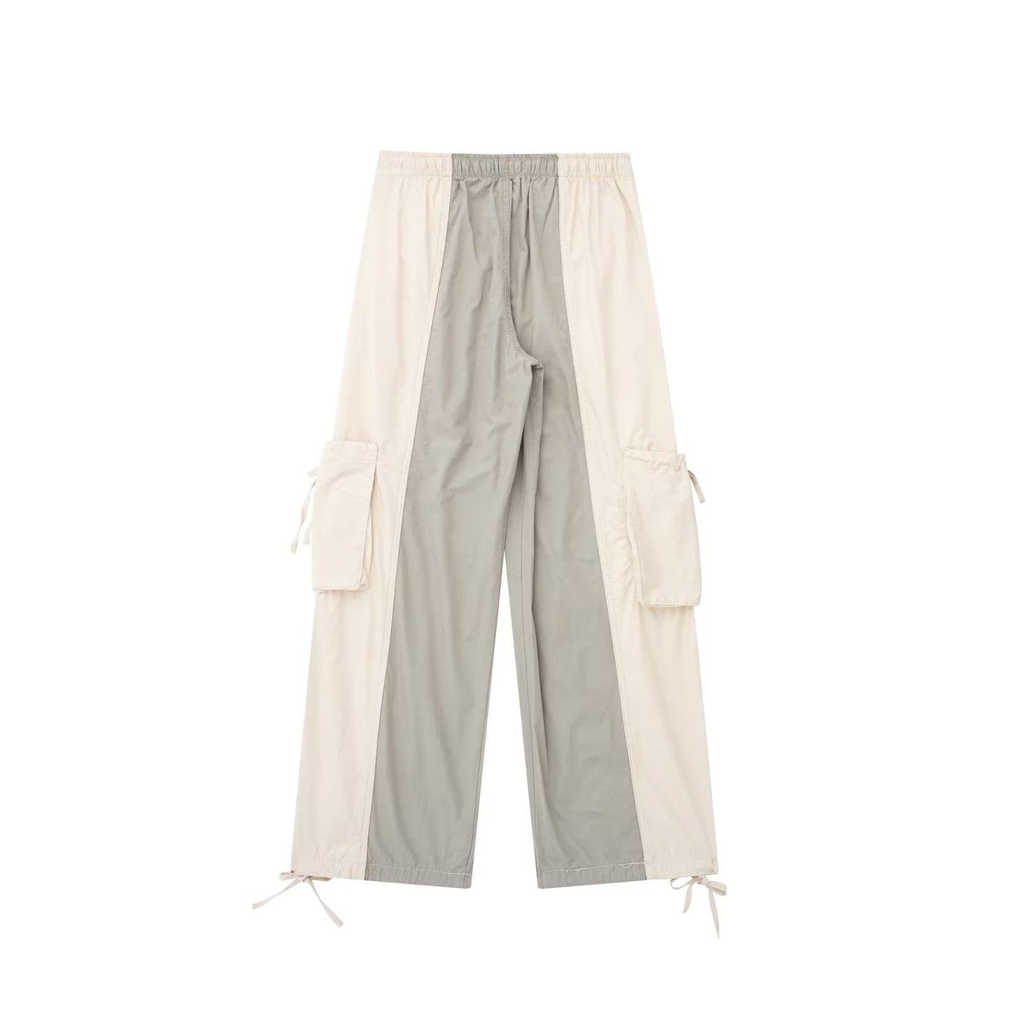 Early Spring Khaki Cargo Jeans Women Street Multi Pocket Design Loose Draggle Tail Trousers