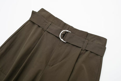 Ropa de verano para mujer, pantalones cargo rectos de color verde militar para desplazamientos