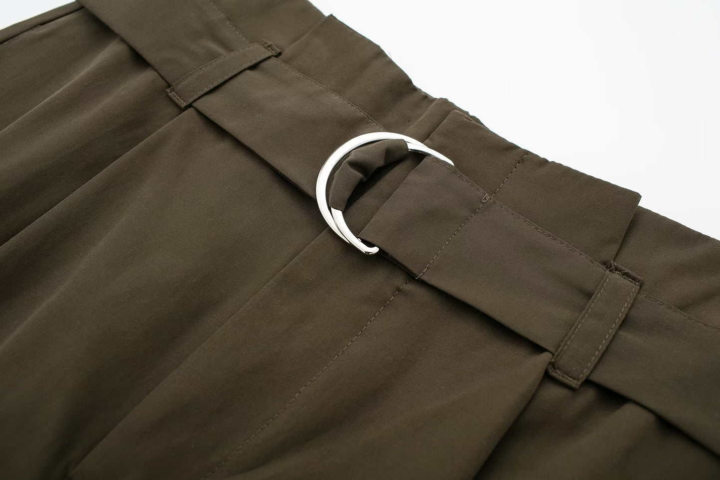 Ropa de verano para mujer, pantalones cargo rectos de color verde militar para desplazamientos