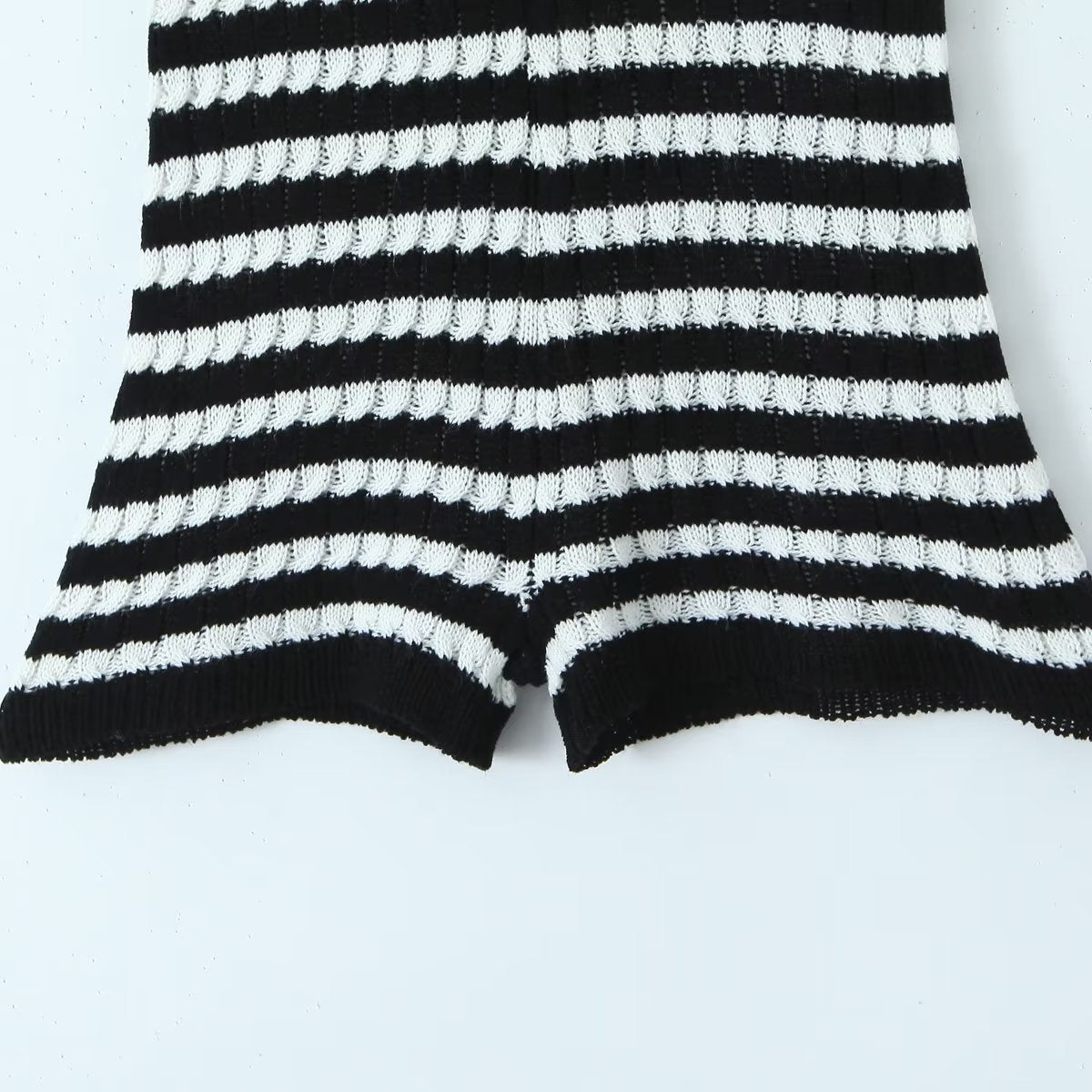 Women Clothing Casual Chenille Striped Shorts