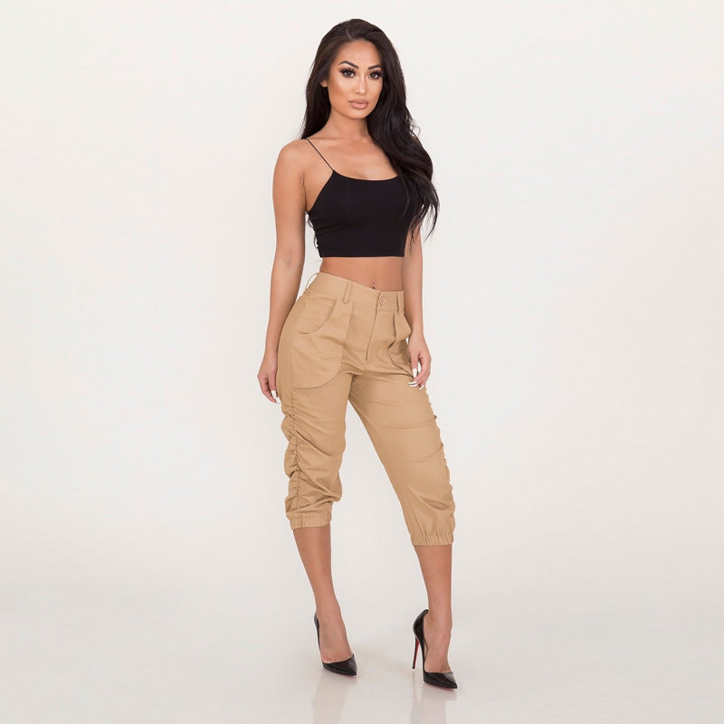 Women Clothing Casual Cropped Pants Workwear Harem Pants