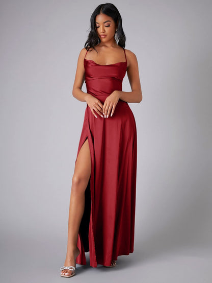 Robe formelle amincissante pour femmes, vêtements Sexy, coupe cintrée, dos nu, bretelles, taille serrée