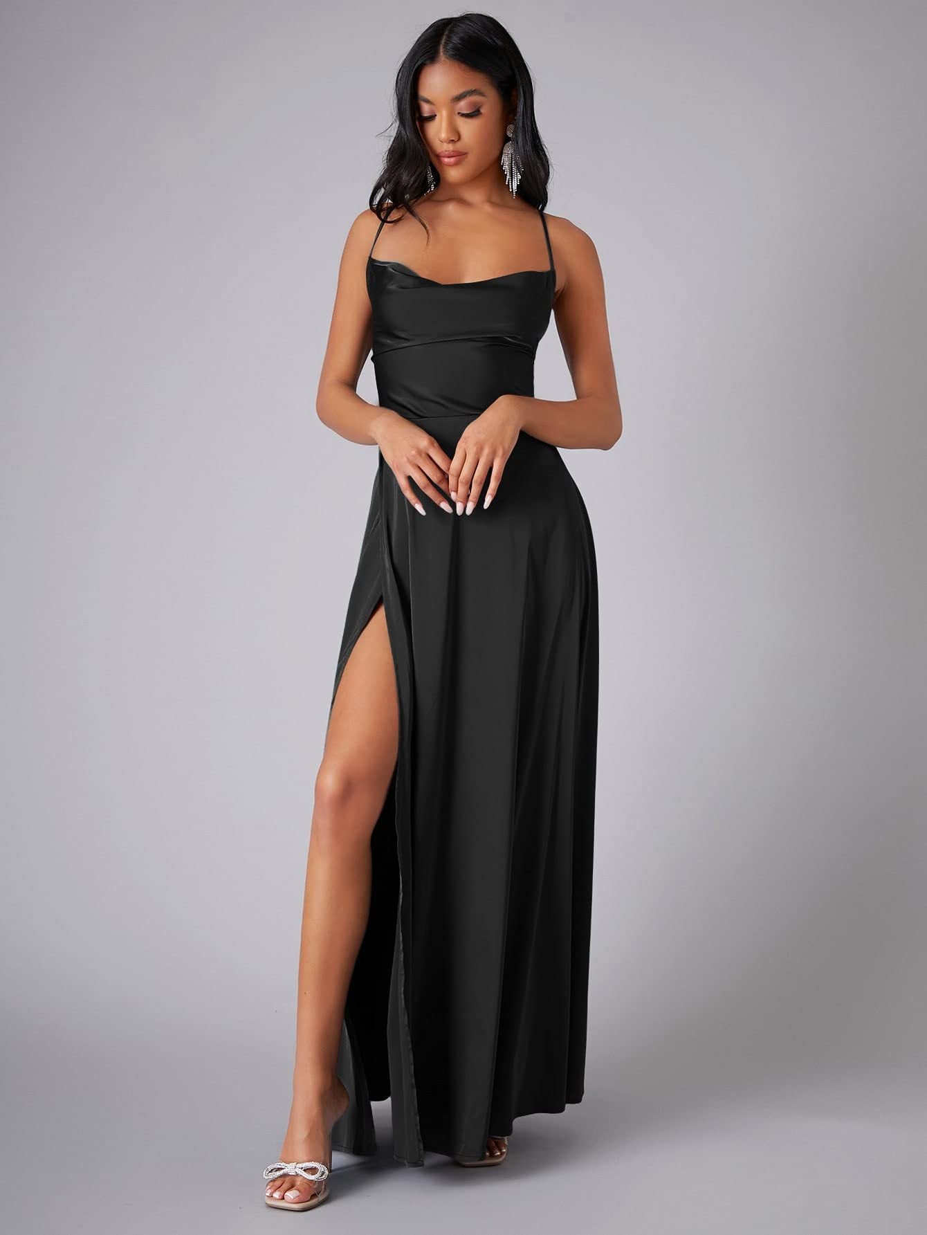 Robe formelle amincissante pour femmes, vêtements Sexy, coupe cintrée, dos nu, bretelles, taille serrée