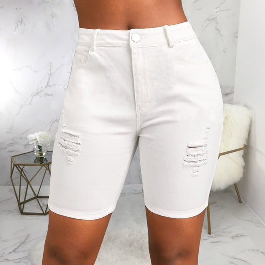 Jean déchiré slim stretch taille haute