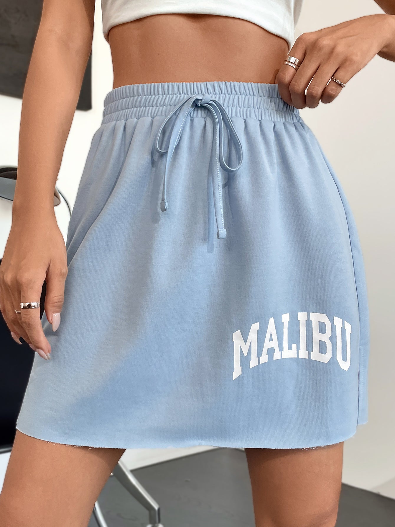 Ropa de mujer Falda de cintura elástica informal de verano