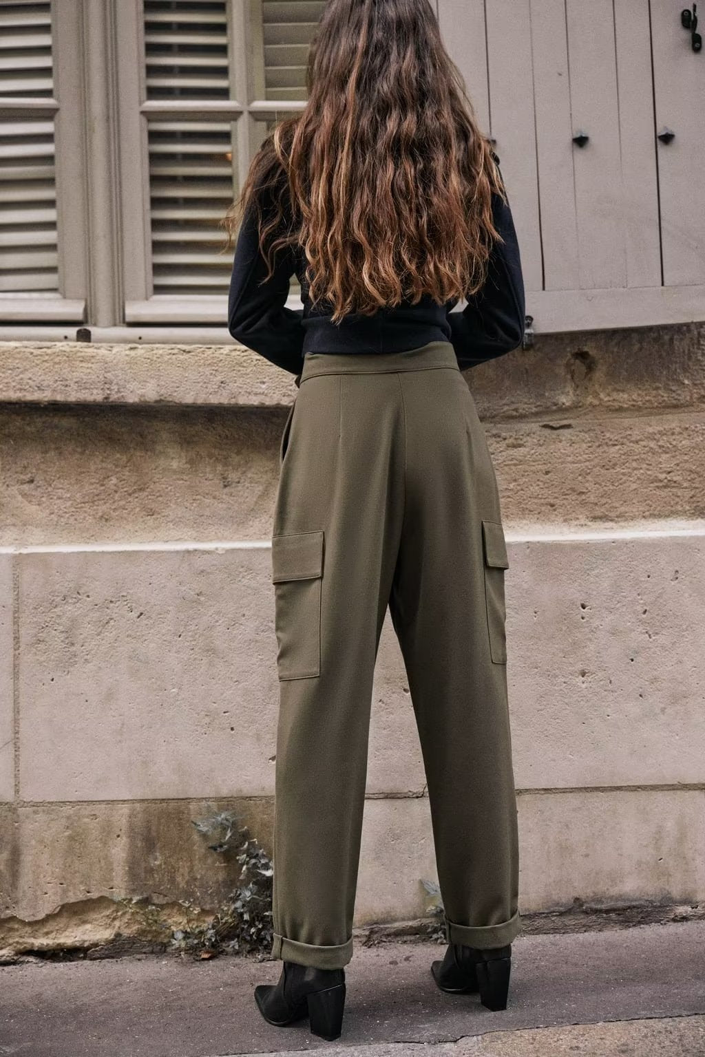 Women Clothing French High Waist Casual Trousers