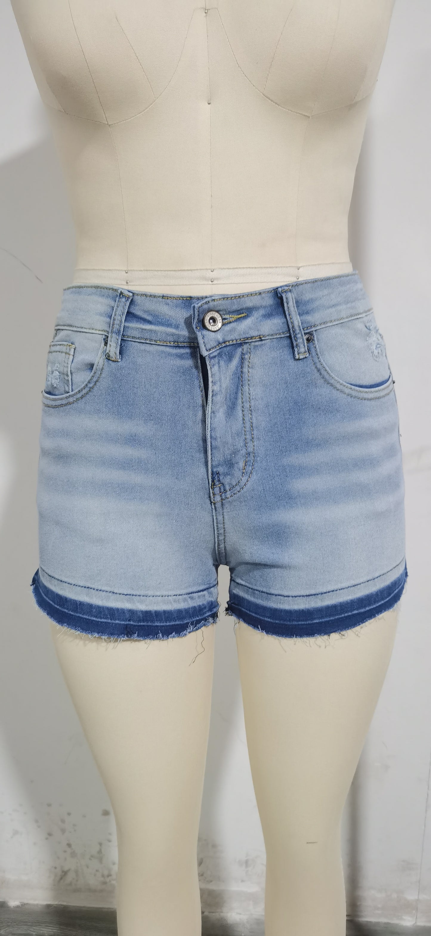 Comfort Washed Tassel Women Denim Shorts