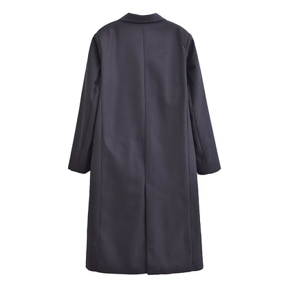 Veste pardessus minimaliste mélangée pour femme