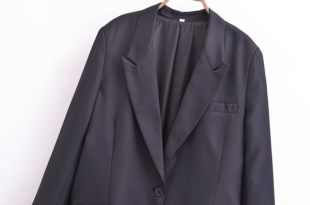 Veste pardessus minimaliste mélangée pour femme