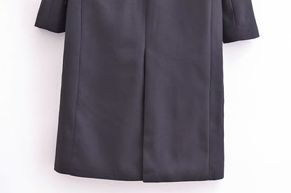 Veste pardessus minimaliste mélangée pour femme