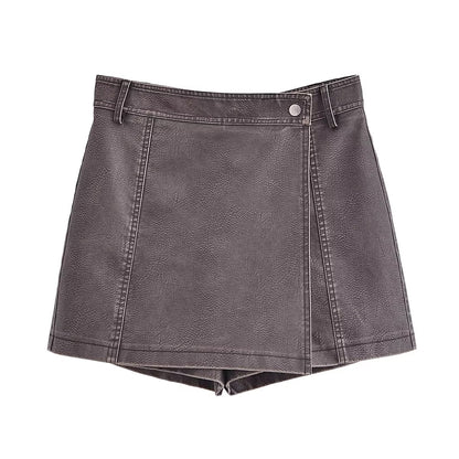 Otoño todo fósforo cintura alta adelgazante Sexy Denim Culotte corto Mujer