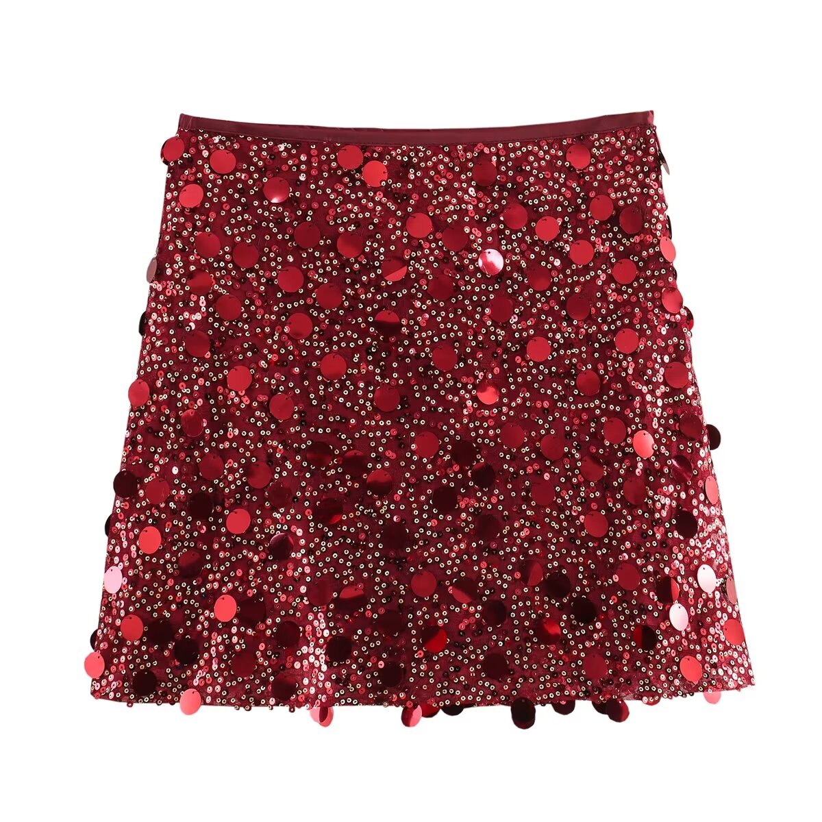 Autumn Winter Street Slim Slimming Sequ Mini Skirt