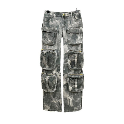 Camouflage Multi-pocket Overalls Loose Spicy Girls Casual Pants