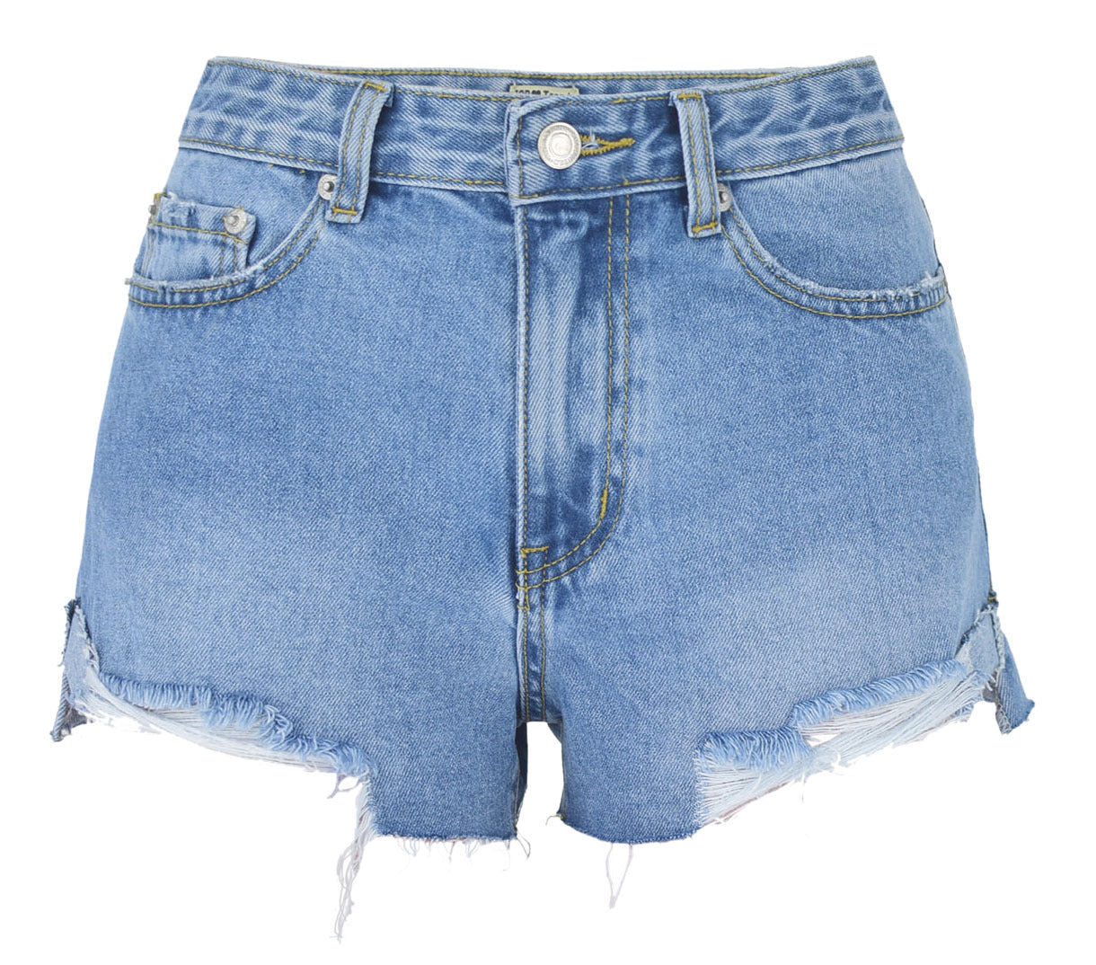 Short en Denim déchiré taille haute, amincissant, Super doux, fendu, court devant Long dos, vêtements de plage pour femmes, printemps été, vacances