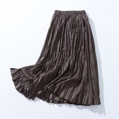 Autumn Casual Simple Skirt Fashionable Stylish Women Skirt High Waist Stitching A line Skirt