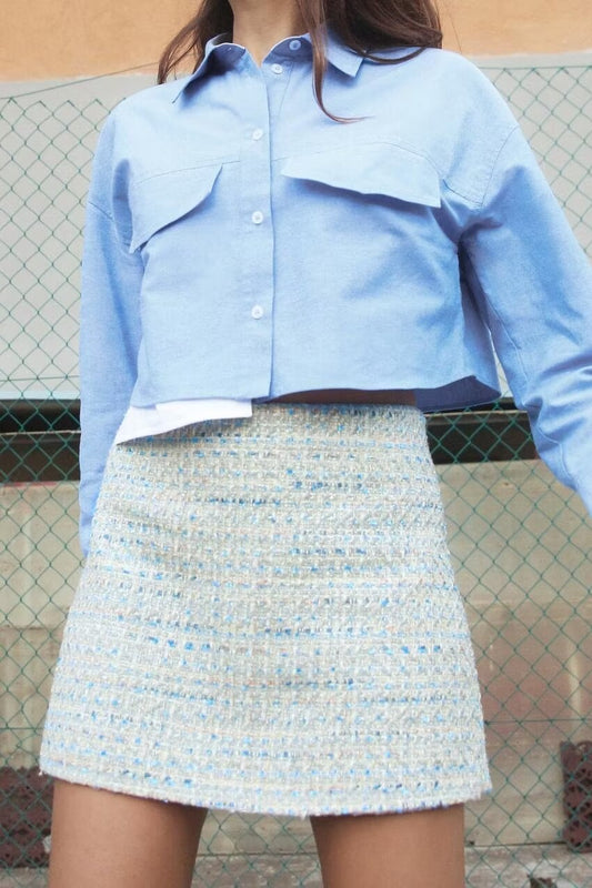 Ropa de verano para mujer, culottes con textura de cintura alta para mujer