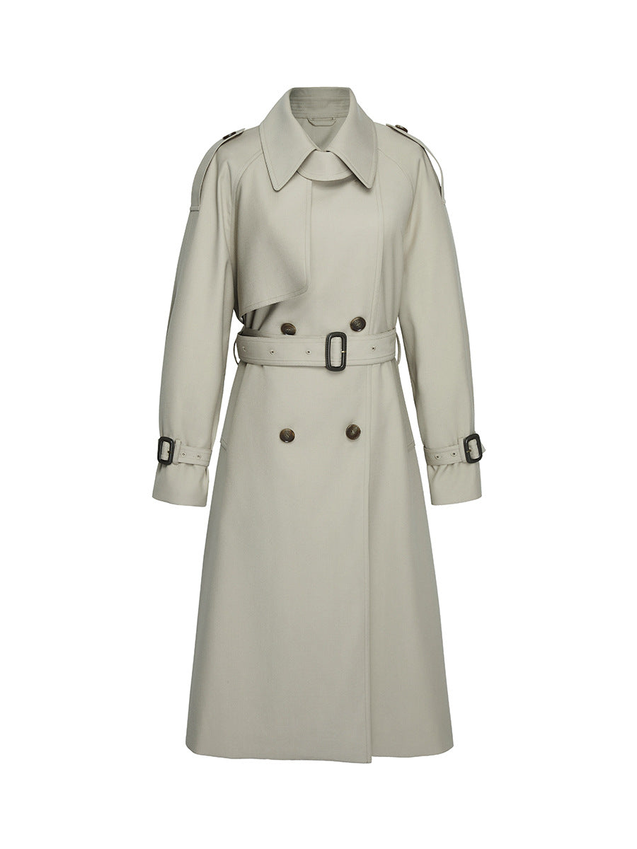 Classic Non Ironing Anti Wrinkle British Casual Extended Trench Coat Women