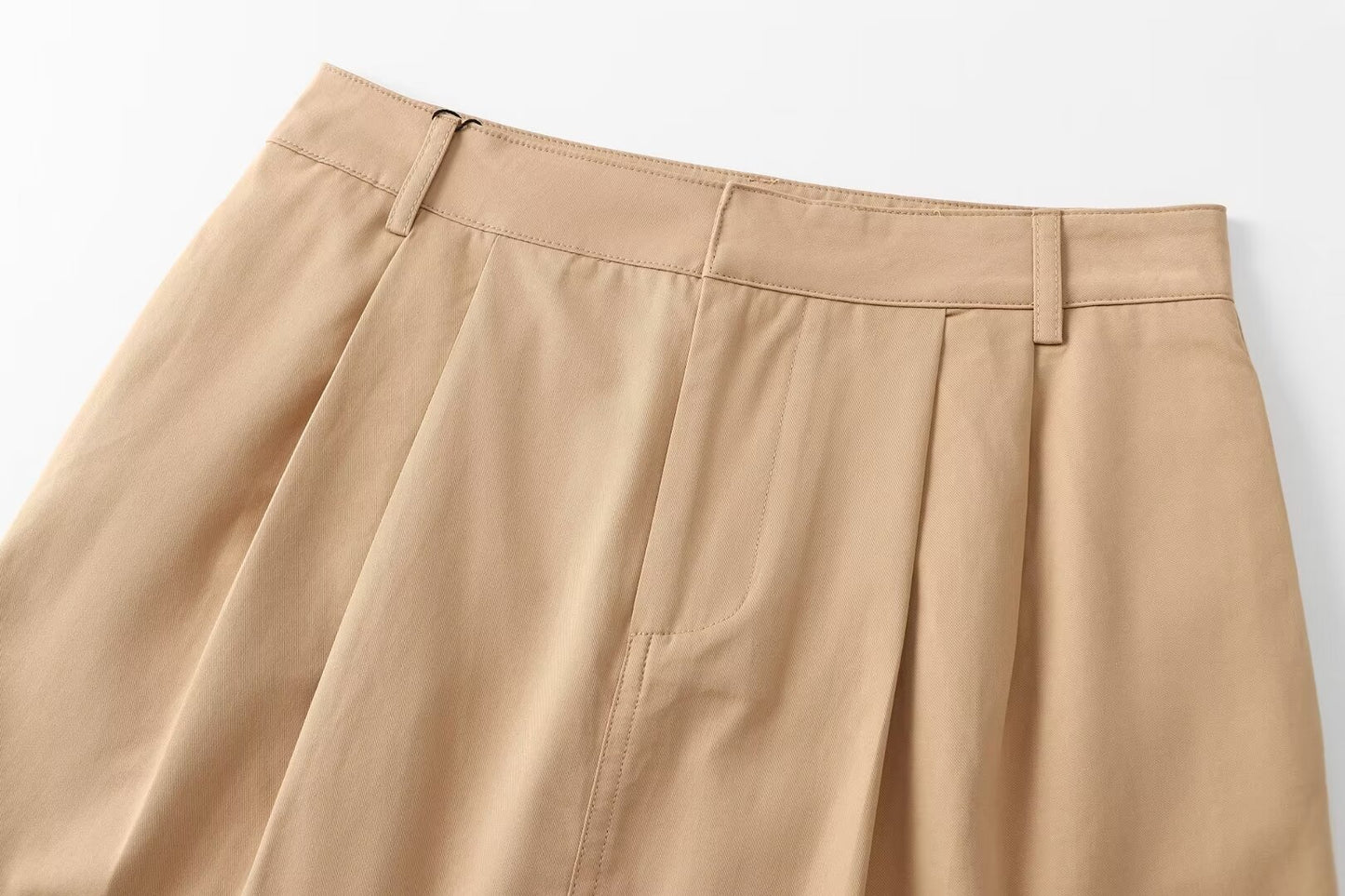 Women Pocket High Waist Pleated Mini Skirt