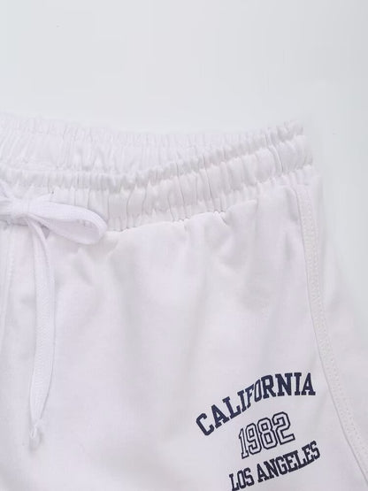 Pantalones cortos casuales sueltos todos a juego para mujer deportivos de verano