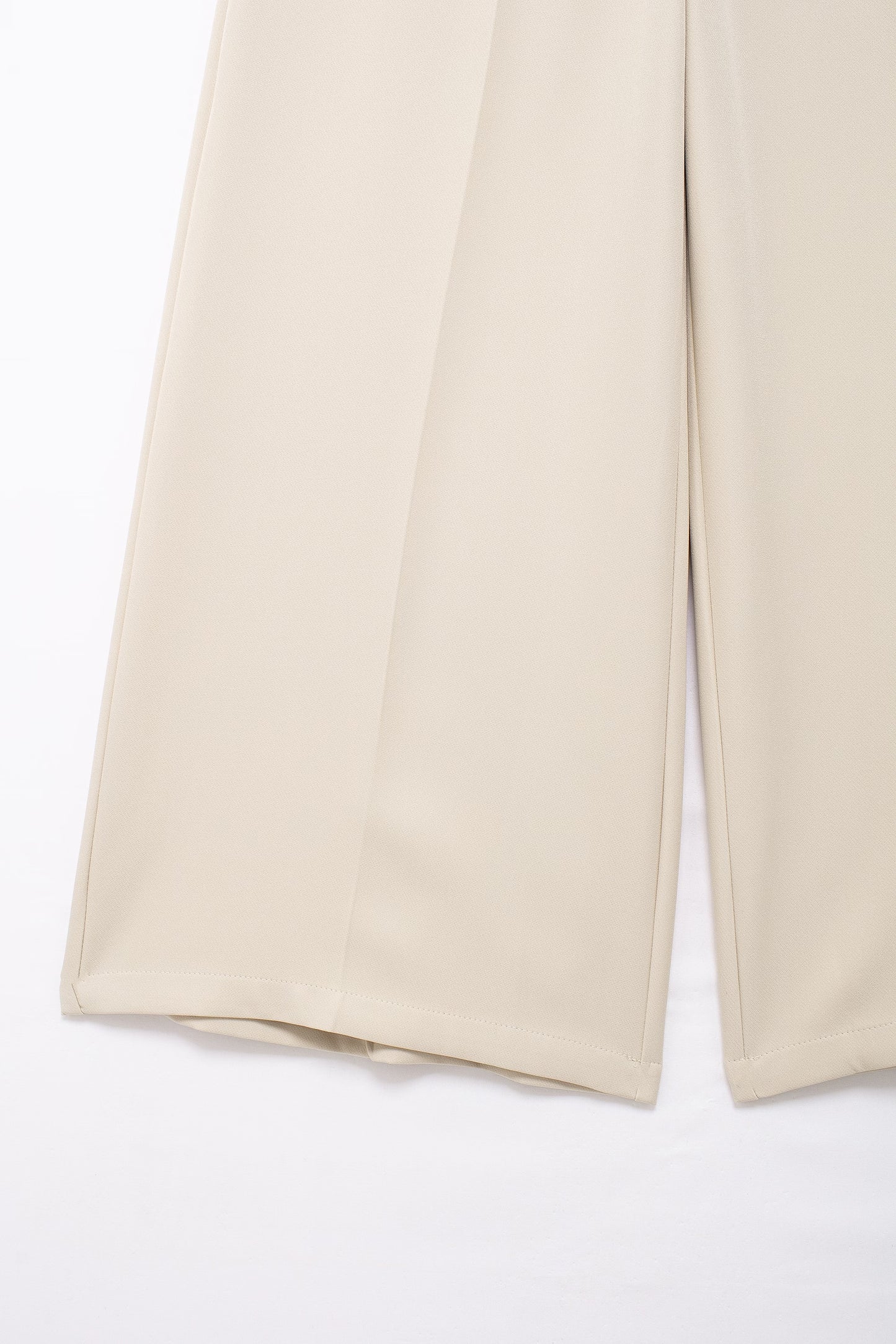 Pantalones de pierna ancha de cintura alta para mujer, pantalón temperamental a la moda, combina con todo, ancho recortado, sin puños, verano