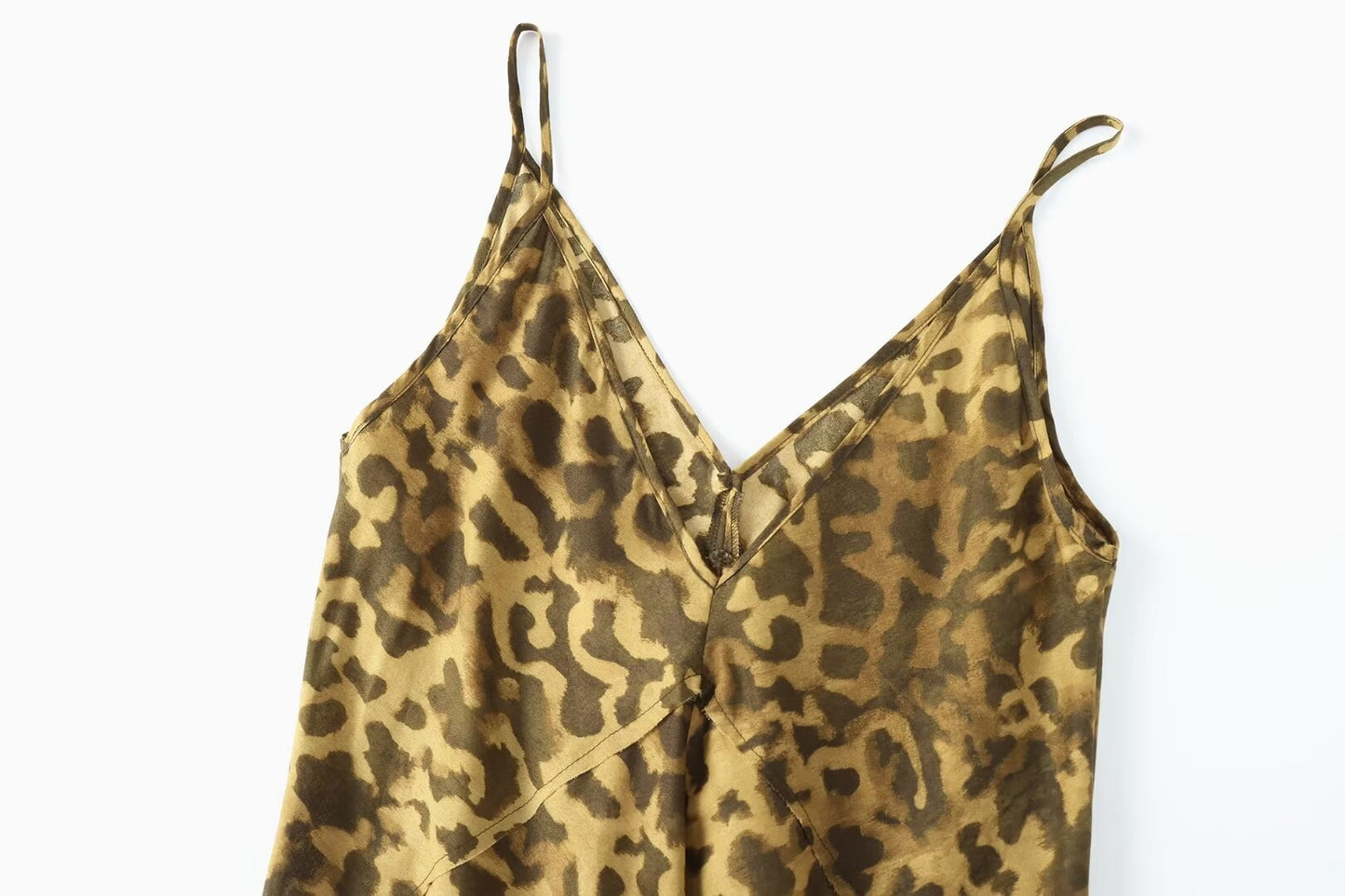 Women Leopard Print Camisole Maxi Dress