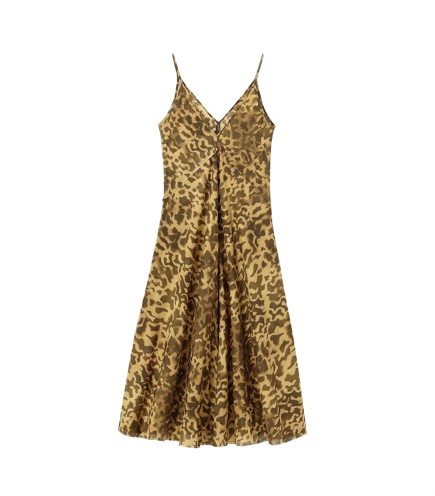 Women Leopard Print Camisole Midi Maxi Dress