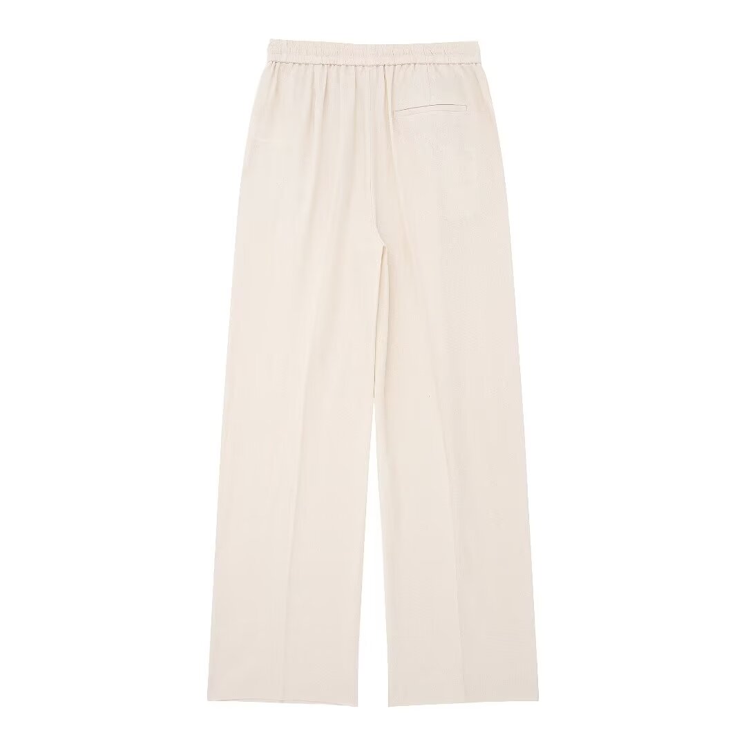 Women All Match Casual Linen Straight Casual Trousers