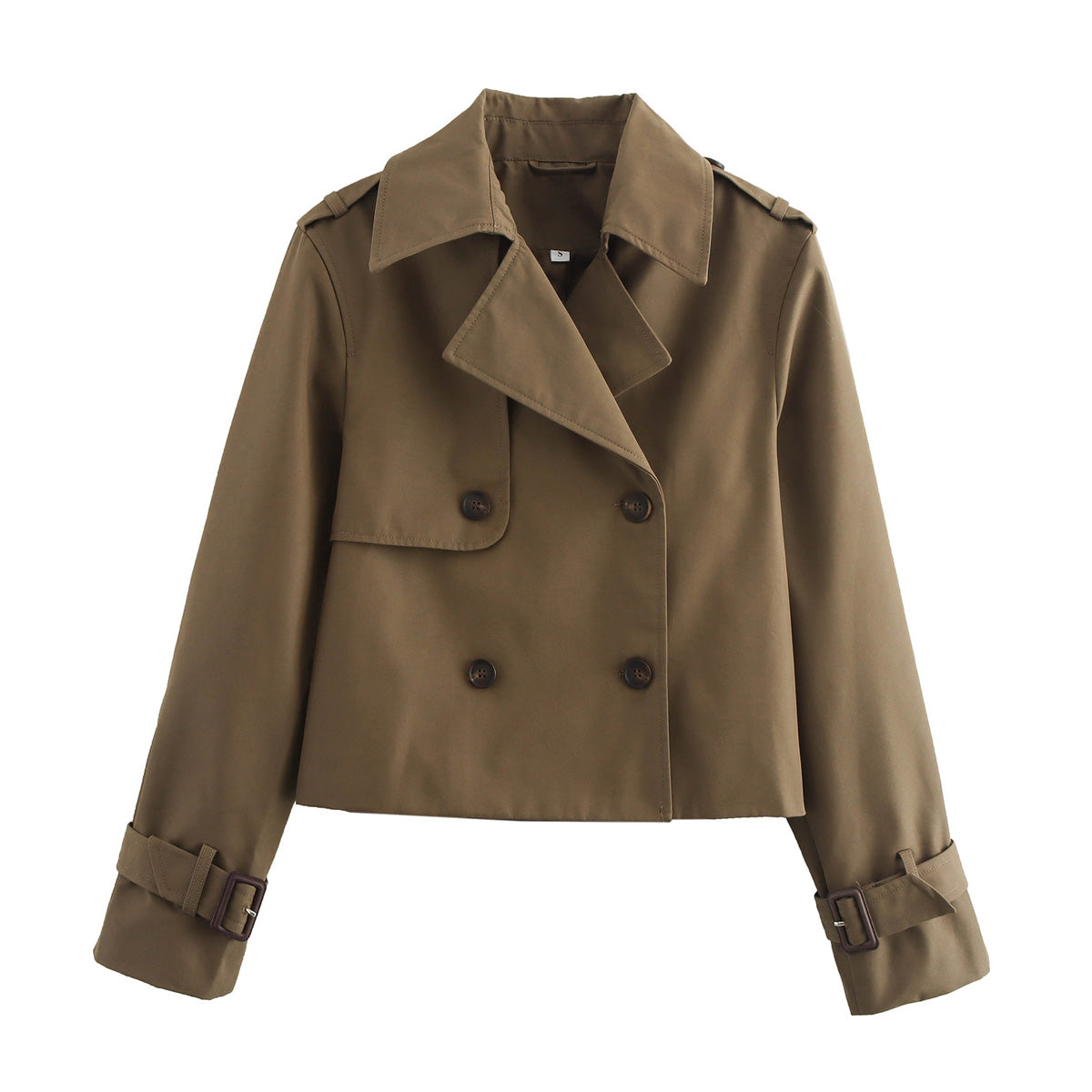 Automne Femmes Vêtements Élégant Simple Décontracté Court Trench Coat Veste Manteau