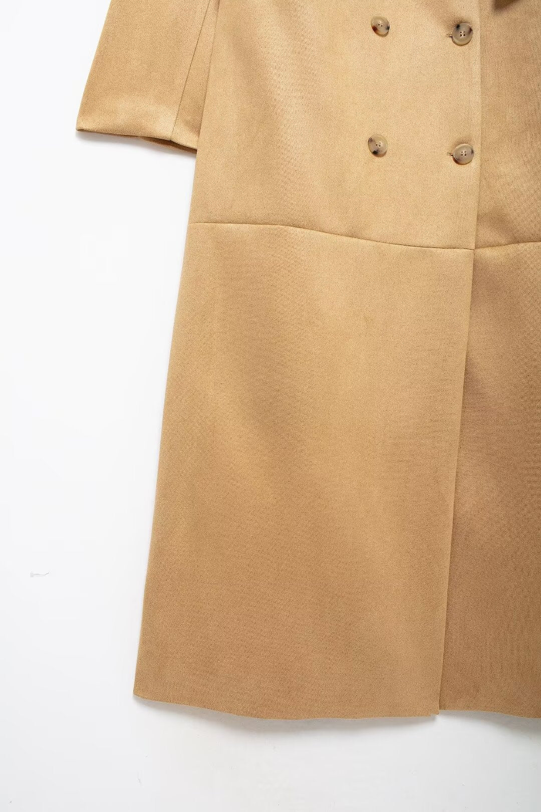 Gabardina larga de ante elegante y a la moda para mujer Otoño Invierno