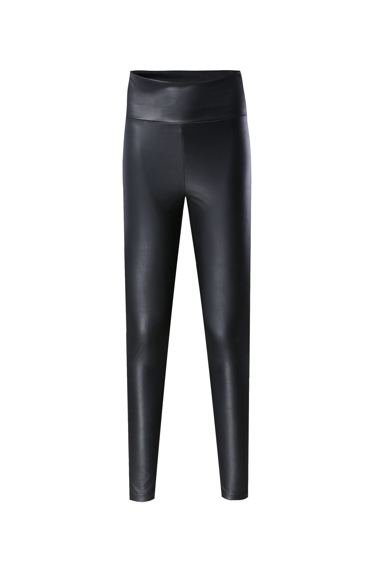 Automne/hiver arrivée femmes vêtements pantalons en cuir taille haute serré pieds extensibles pantalon