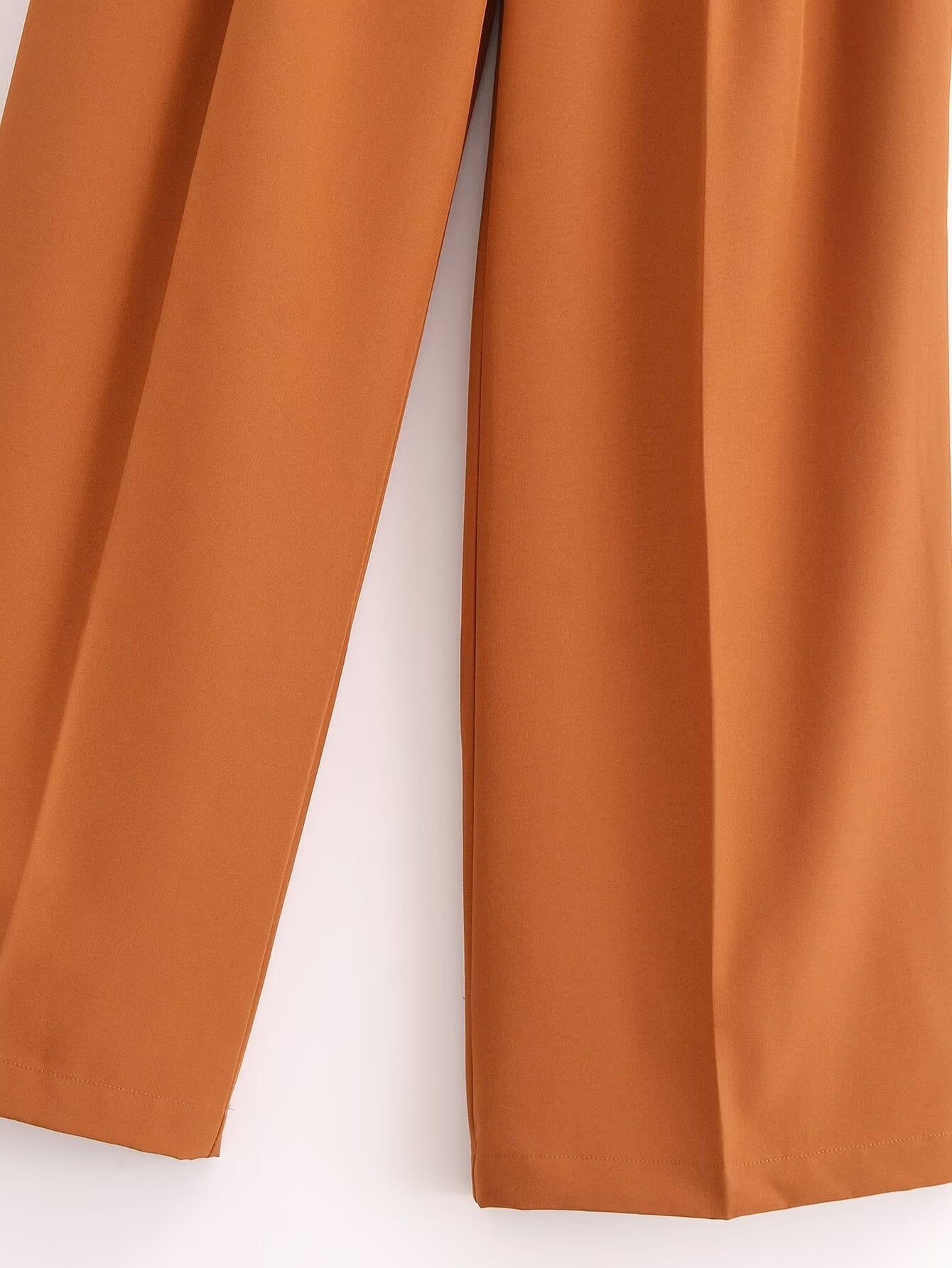 Pantalones casuales anchos de cintura media con descolorido para mujer