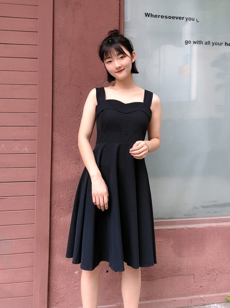 European And American Retro High-waisted Puffy Dress