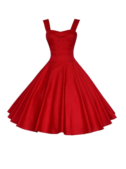 European And American Retro High-waisted Puffy Dress