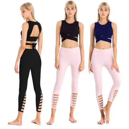 Tight-fitting Yoga Pants Nine-point Pants Stretch Quick-drying Sports Fitness Running Pants