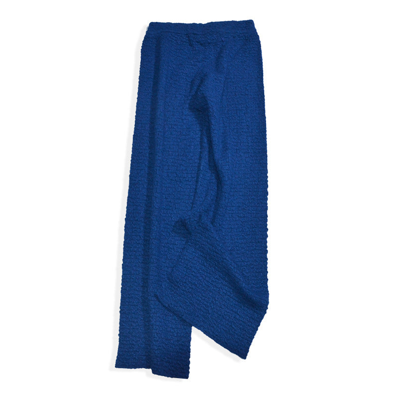 Women's Knitted Wool Drape Wide Leg Pants