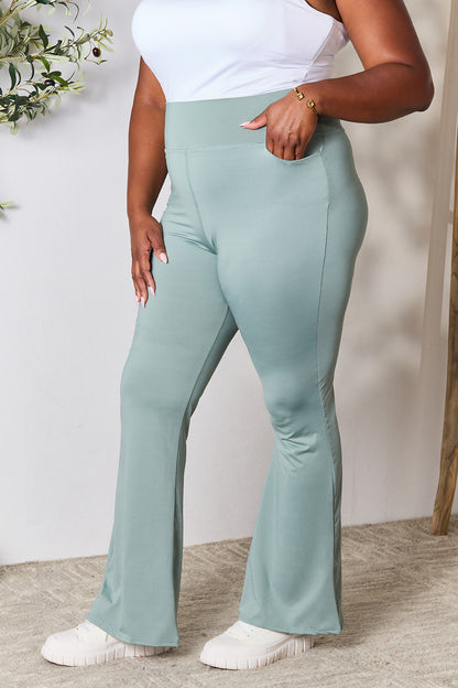 Pantalon de sport à large ceinture pleine taille Heimish