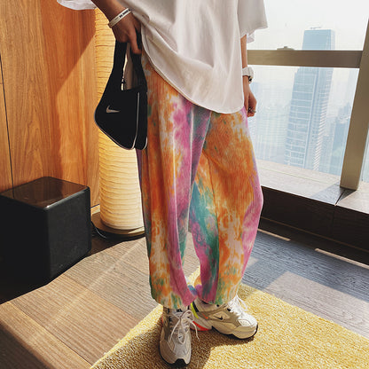 Women's tie-dye casual pants