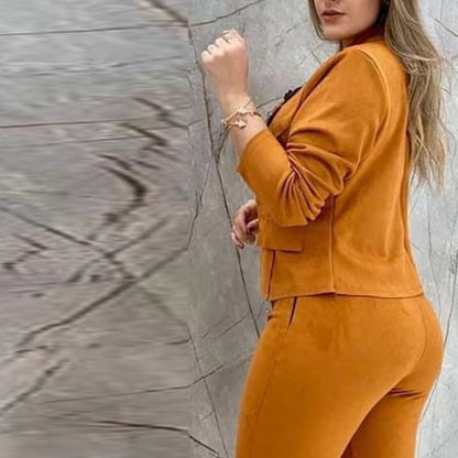 Traje de viajero con doble botonadura a la moda para mujer