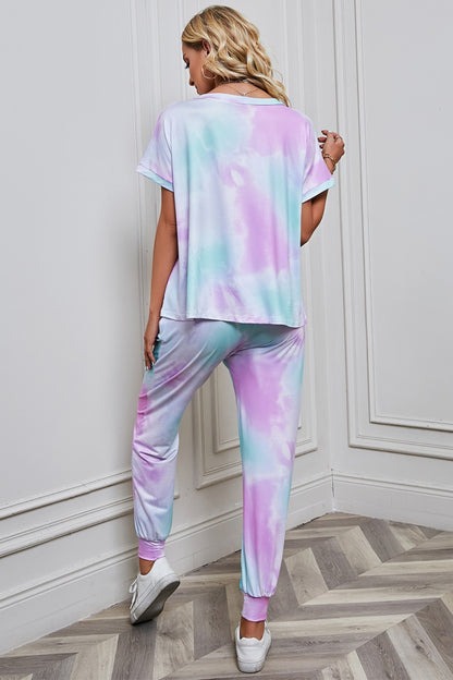 Ensemble haut et pantalon tie-dye