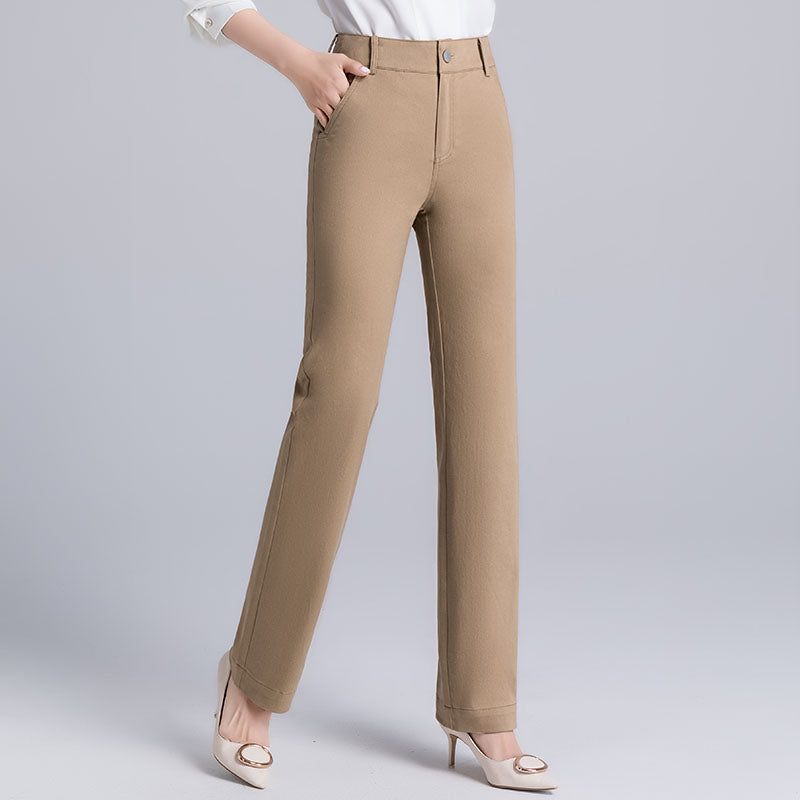 Women's Straight Suit Pants High Waist Slim And Loose Long