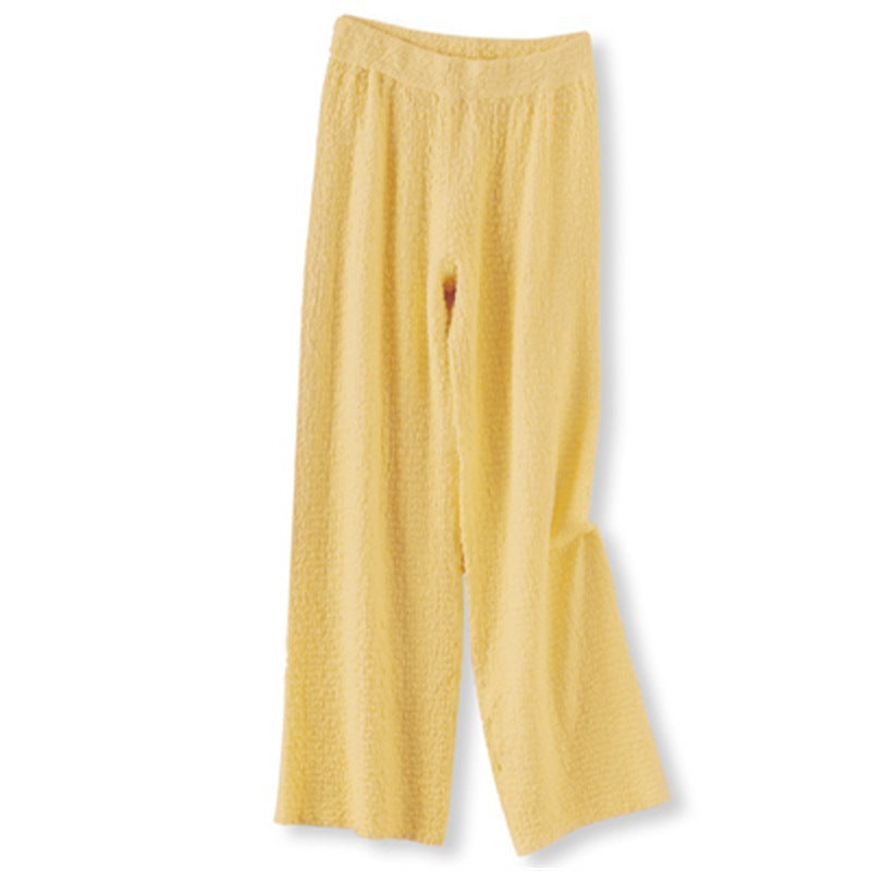 Women's Knitted Wool Drape Wide Leg Pants