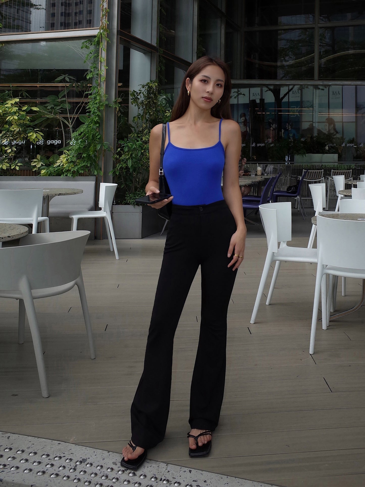 Women's High Waist Slim Casual Trousers