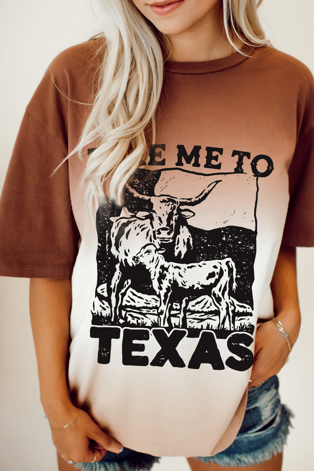 TAKE ME TO TEXAS Camiseta de manga corta con cuello redondo