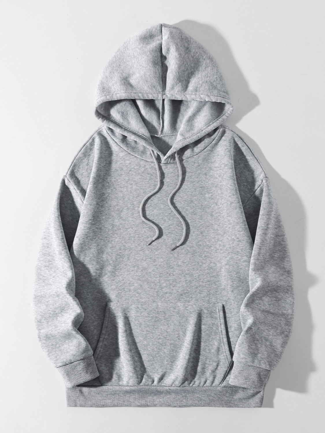 Drawstring Dropped Shoulder Hoodie