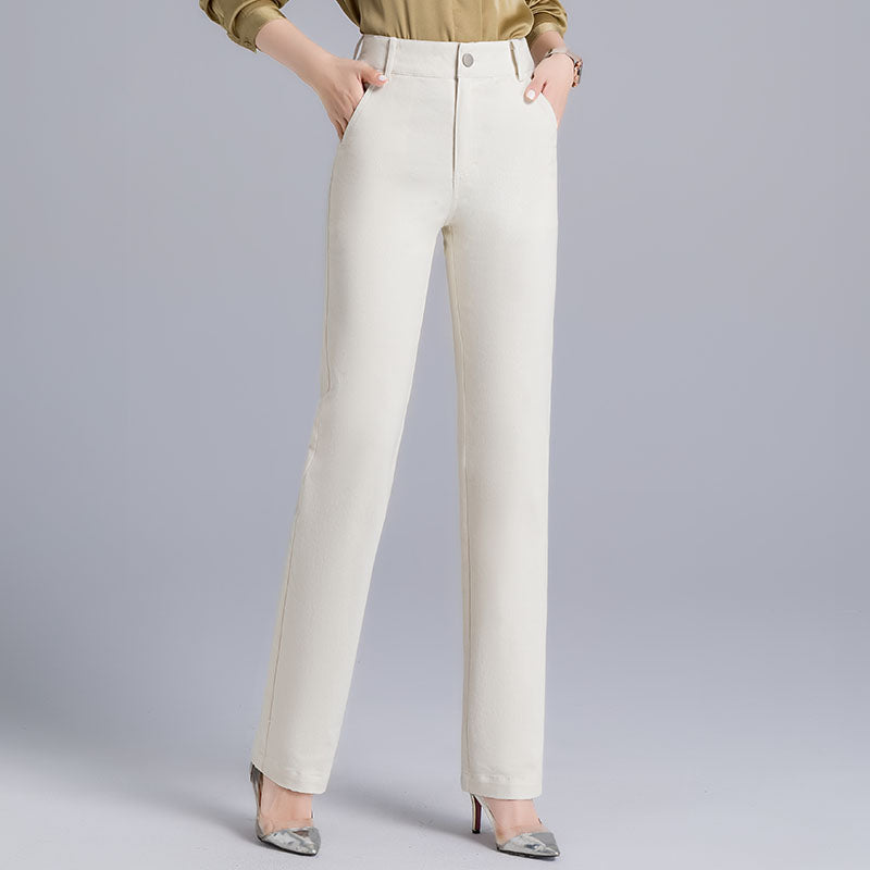 Women's Straight Suit Pants High Waist Slim And Loose Long