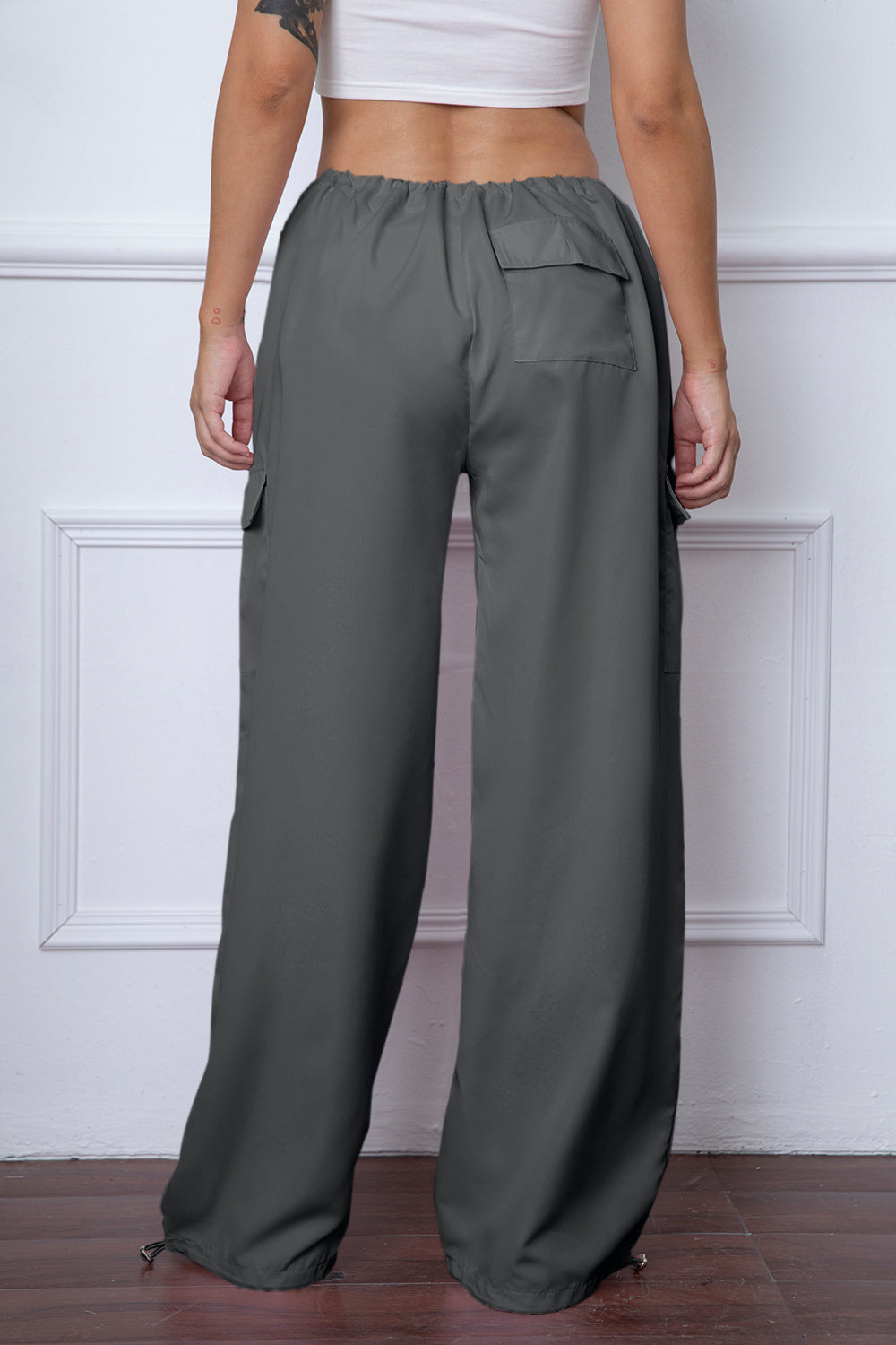 Pantalon à taille avec cordon de serrage et poches