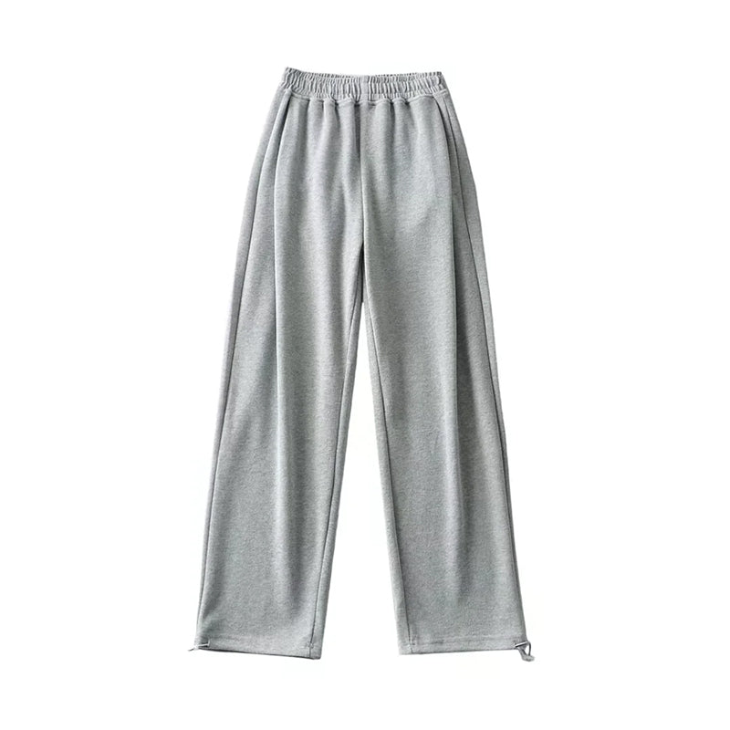 European And American Street High Waist Loose And Thin Drawstring Trousers